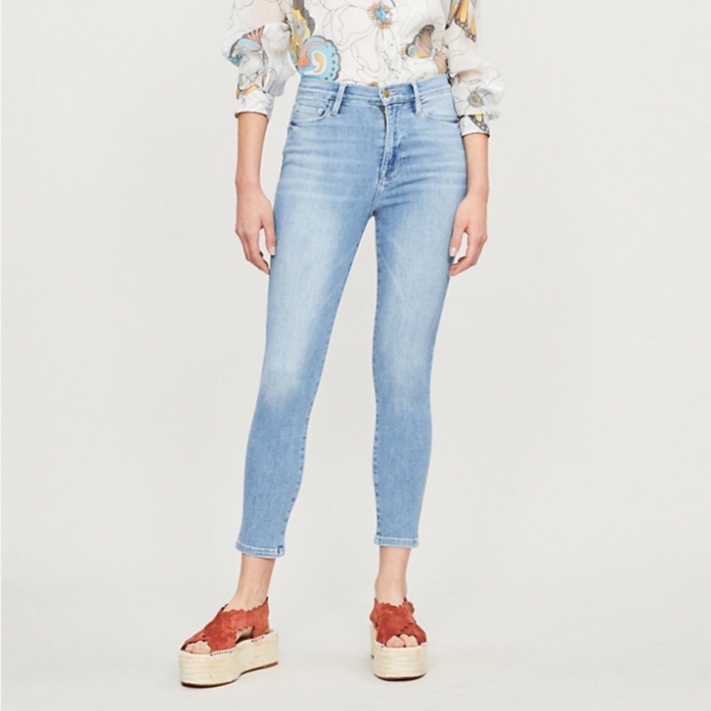 Frame Denim Jeans Ali High Rise Cigarette Riptide - Picture 2 of 8